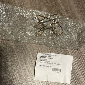 Rebecca Minkoff Twisted Cuff Gold Plated Bracelet